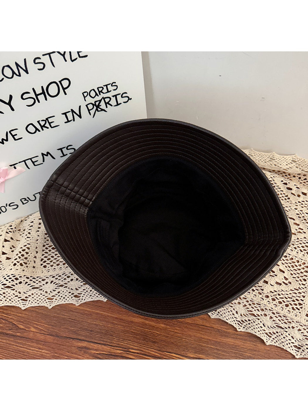 Haila - Embroidered Short Brim Round Crown Bucket Hat