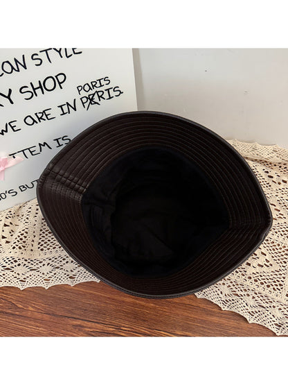 Haila - Embroidered Short Brim Round Crown Bucket Hat