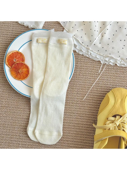 Rufia - Sweet Ruffled Detail Fashion Crew Socks