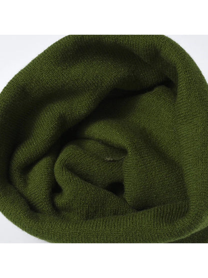 Haila - Striped Pom Cuffed Knit Beanie