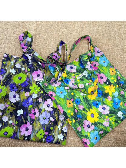 Cosbai - Colorful Floral Art Print Everyday Tote Bag