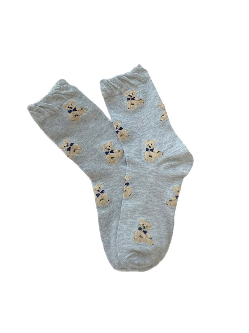 Rufia - Sweet Bear Pattern Everyday Crew Socks