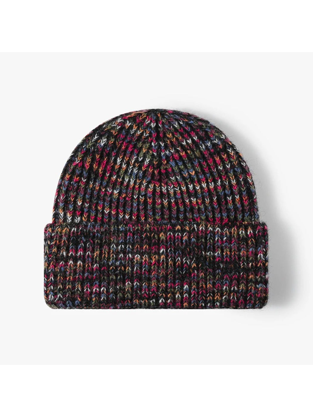 Haila - Heathered Ribbed Cuffed Knit Beanie