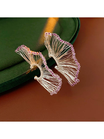 Earwish – Woven Fan-Shaped Earrings