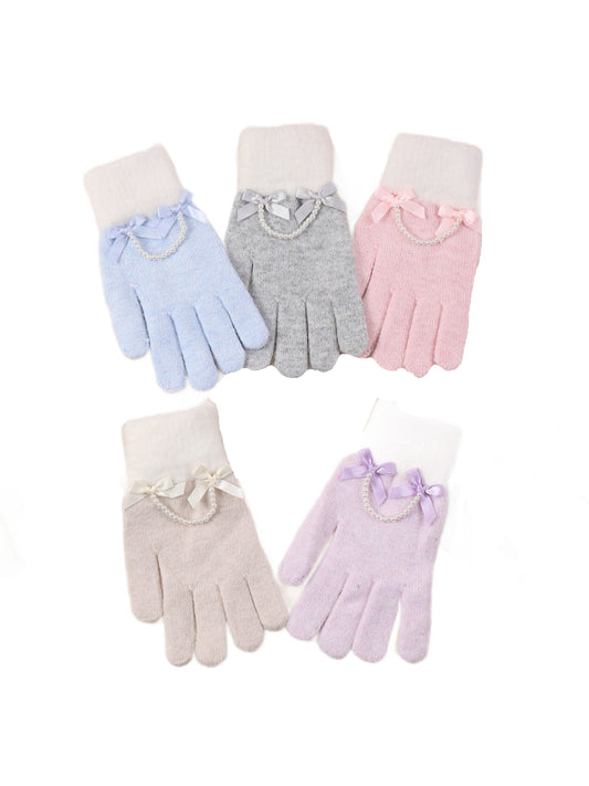 Gloving – Cute Knit Winter Gloves with Bow Detail