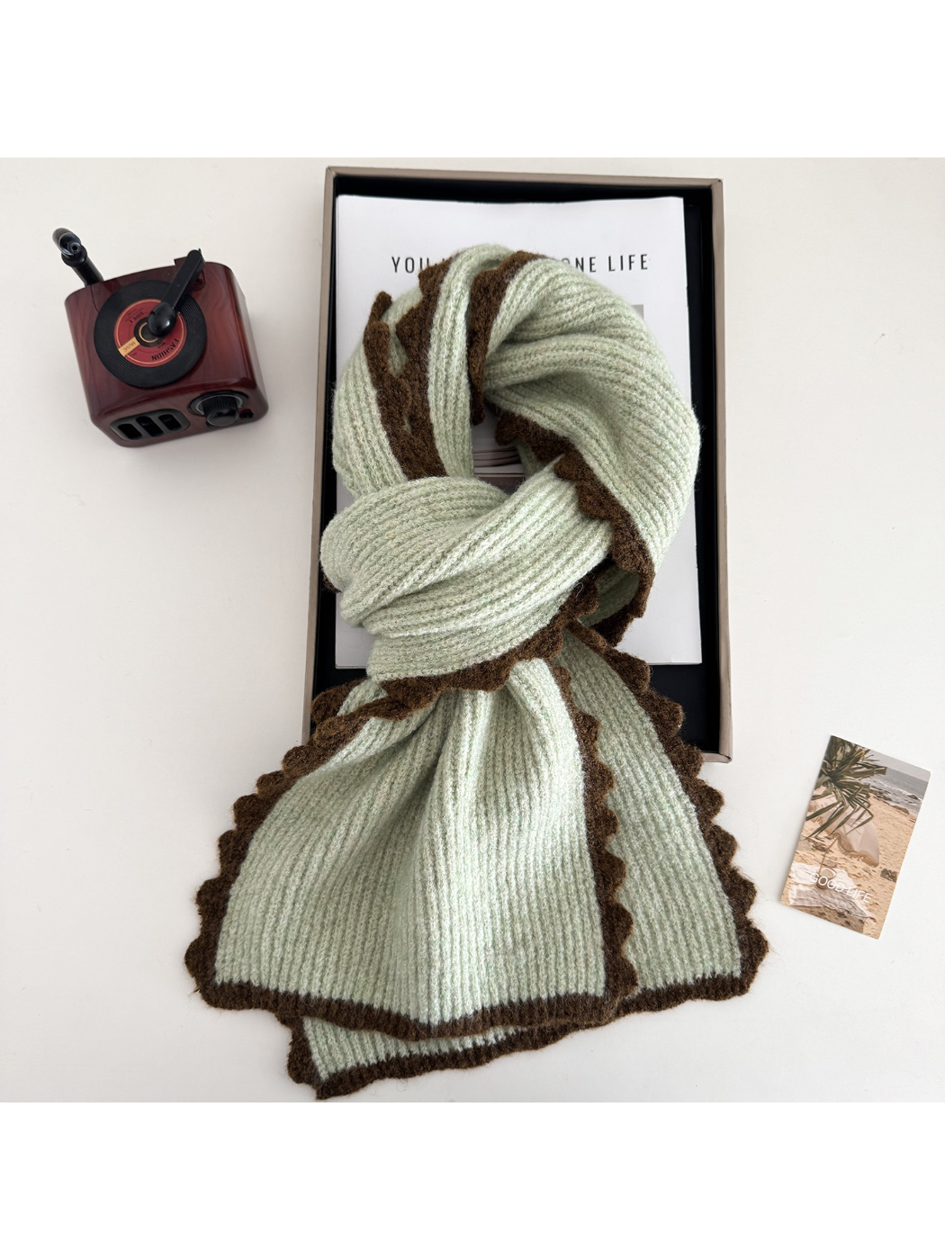 Scarvii - Wavy Edge Ribbed Scarf