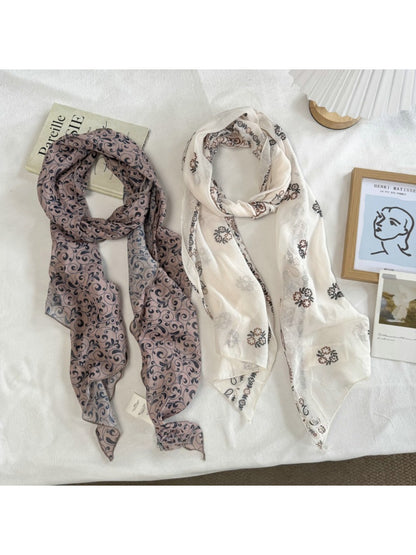 Scarvii - Vintage Print Long Scarf