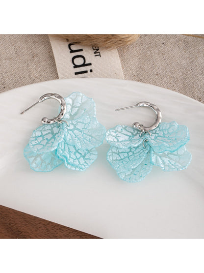 Earwish - Summer Fresh Petal Drop Earrings - Dainty & Elegant