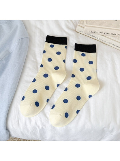 Rufia - Contrast Cuff Polka Crew Socks product image 5