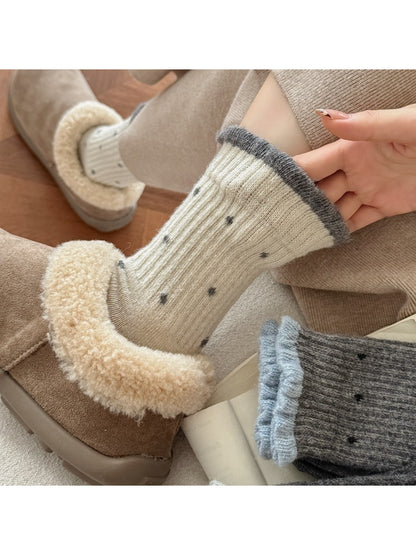 Rufia – Cozy Rolled Cuff Knit Socks