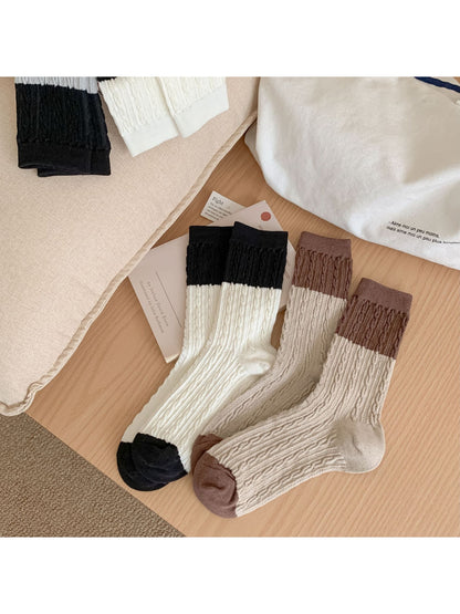 Rufia - Color Block Textured Crew Socks