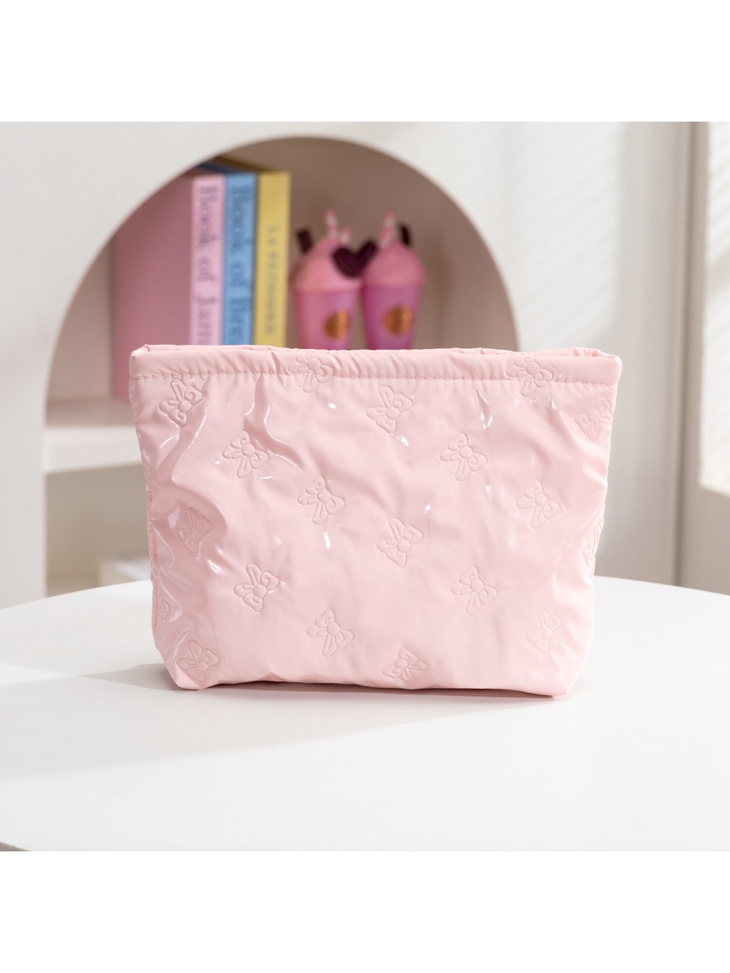Cosbai - Minimalist Pattern Cosmetic Organizer Bag