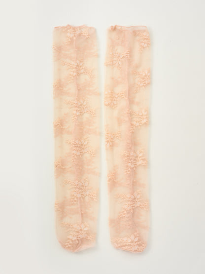 Rufia - Romantic Sheer Lace Crew Socks