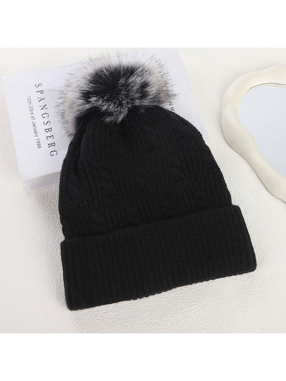Haila - Winter Knitted Beanie with Pom Pom