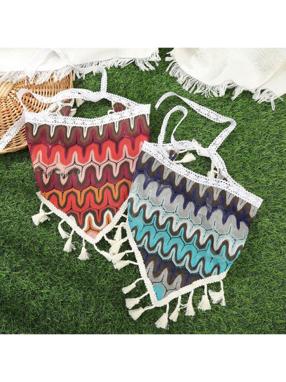 Scarvii Boho Crochet Lace Trim Hair Scarf