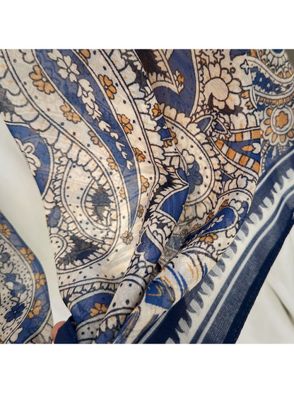 Scarvii - Paisley Floral Printed Fashion Square Scarf