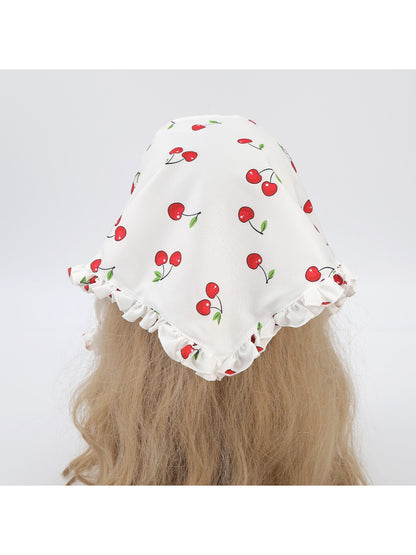 Scarvii Ditsy Floral Ruffle Head Scarf