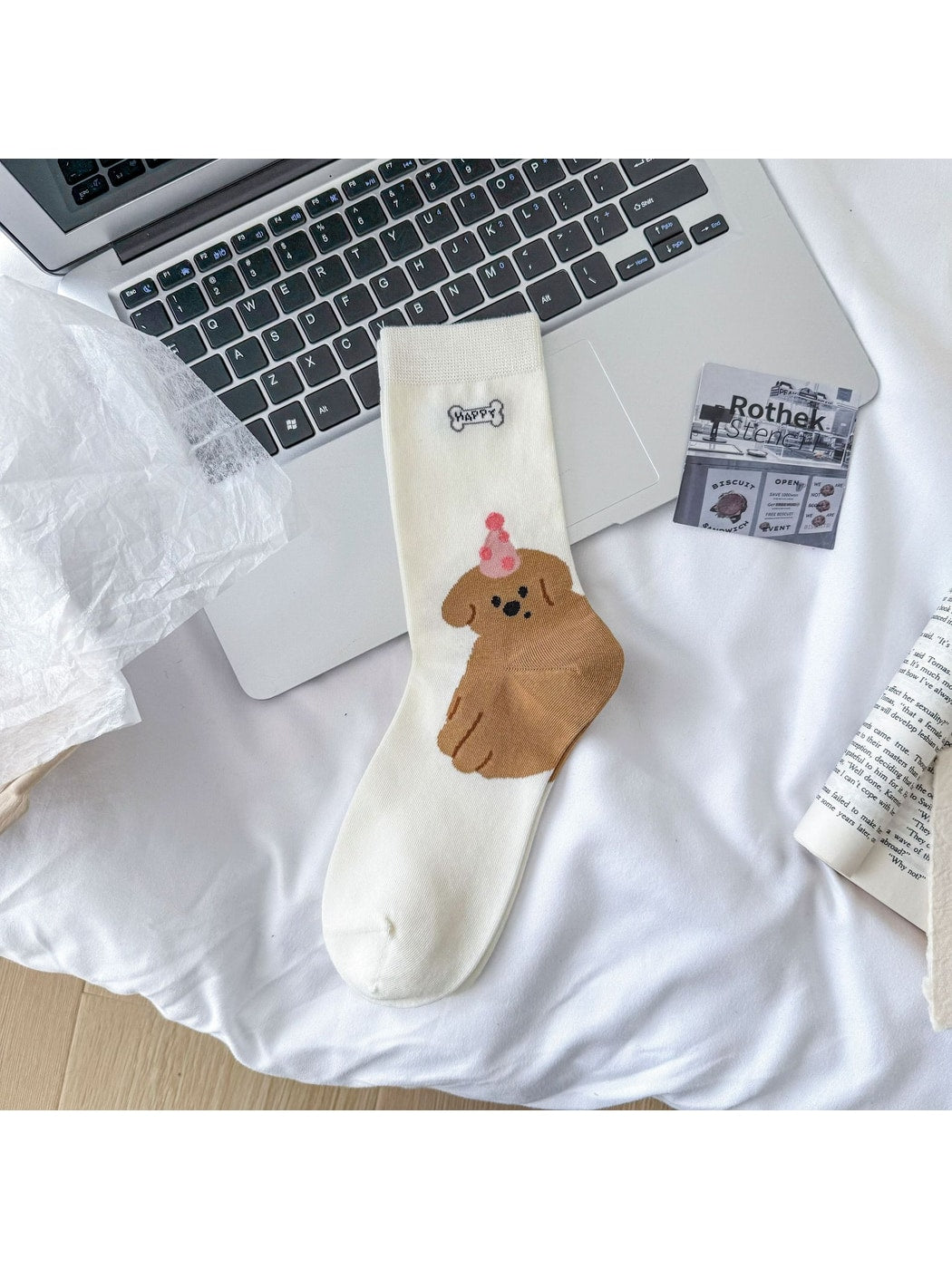 Rufia - Playful Animal Design Crew Socks