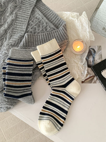 Rufia - Classic Multi-Stripe Crew Socks
