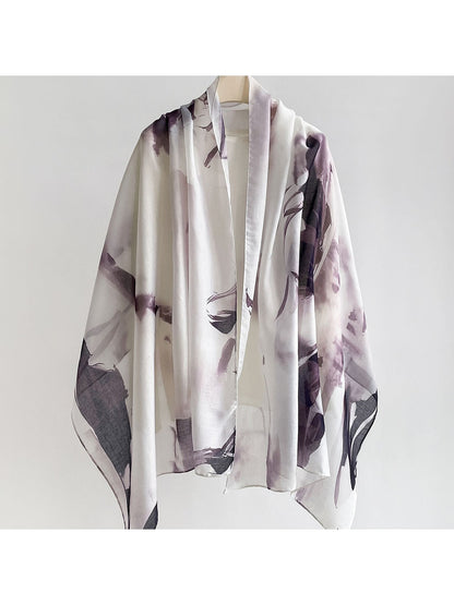 Scarvii - Vintage Floral Print Summer Wrap Scarf