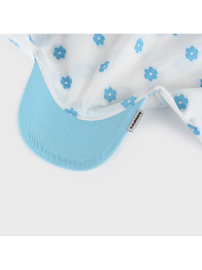 Haila - Embroidered Floral Curved Brim Headscarf Cap