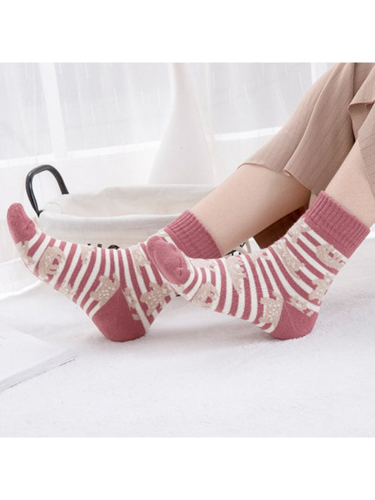 Rufia - Mixed Pattern Knit Crew Socks product image 1