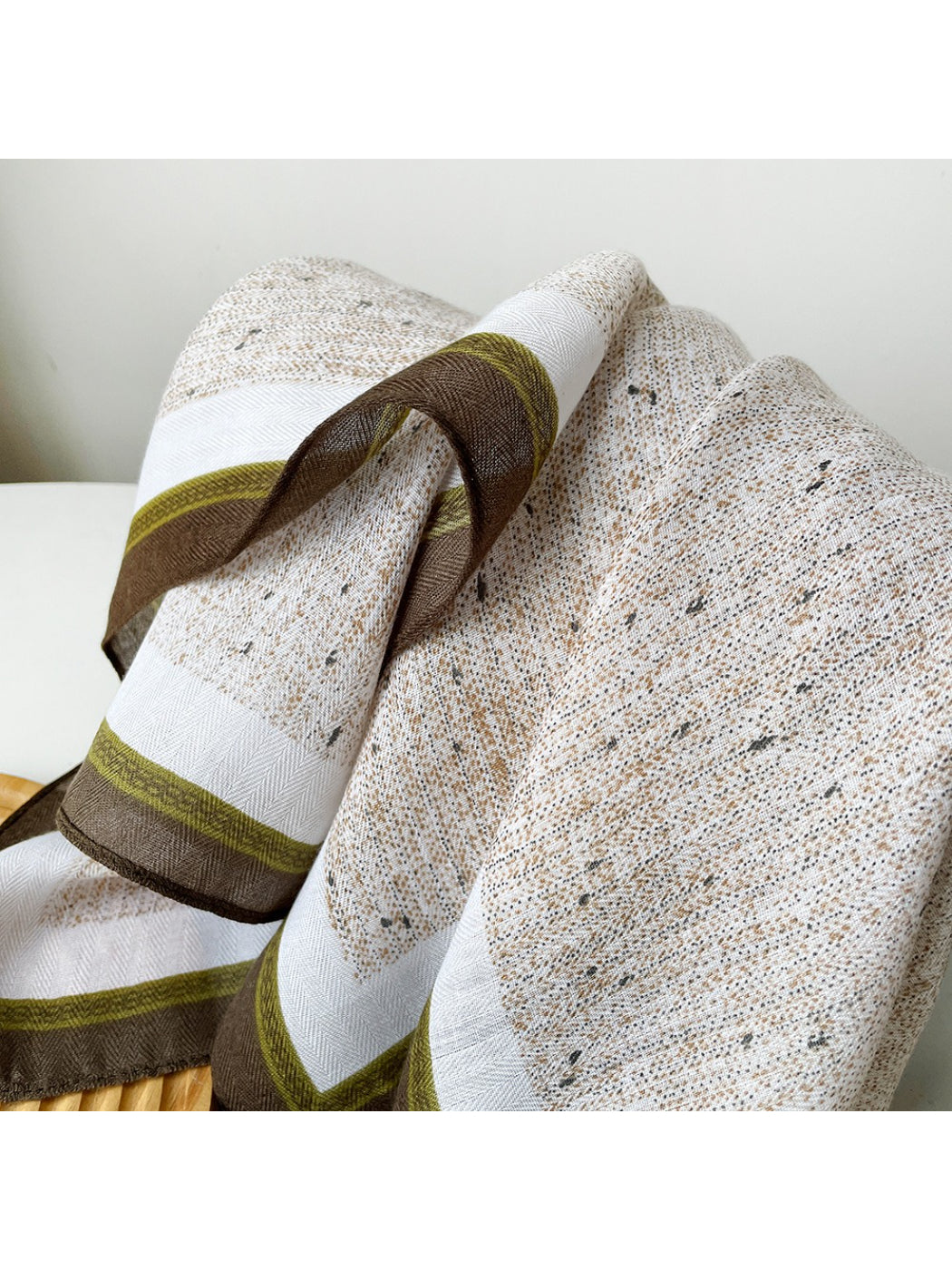 Scarvii - Textured Neutral Square Scarf