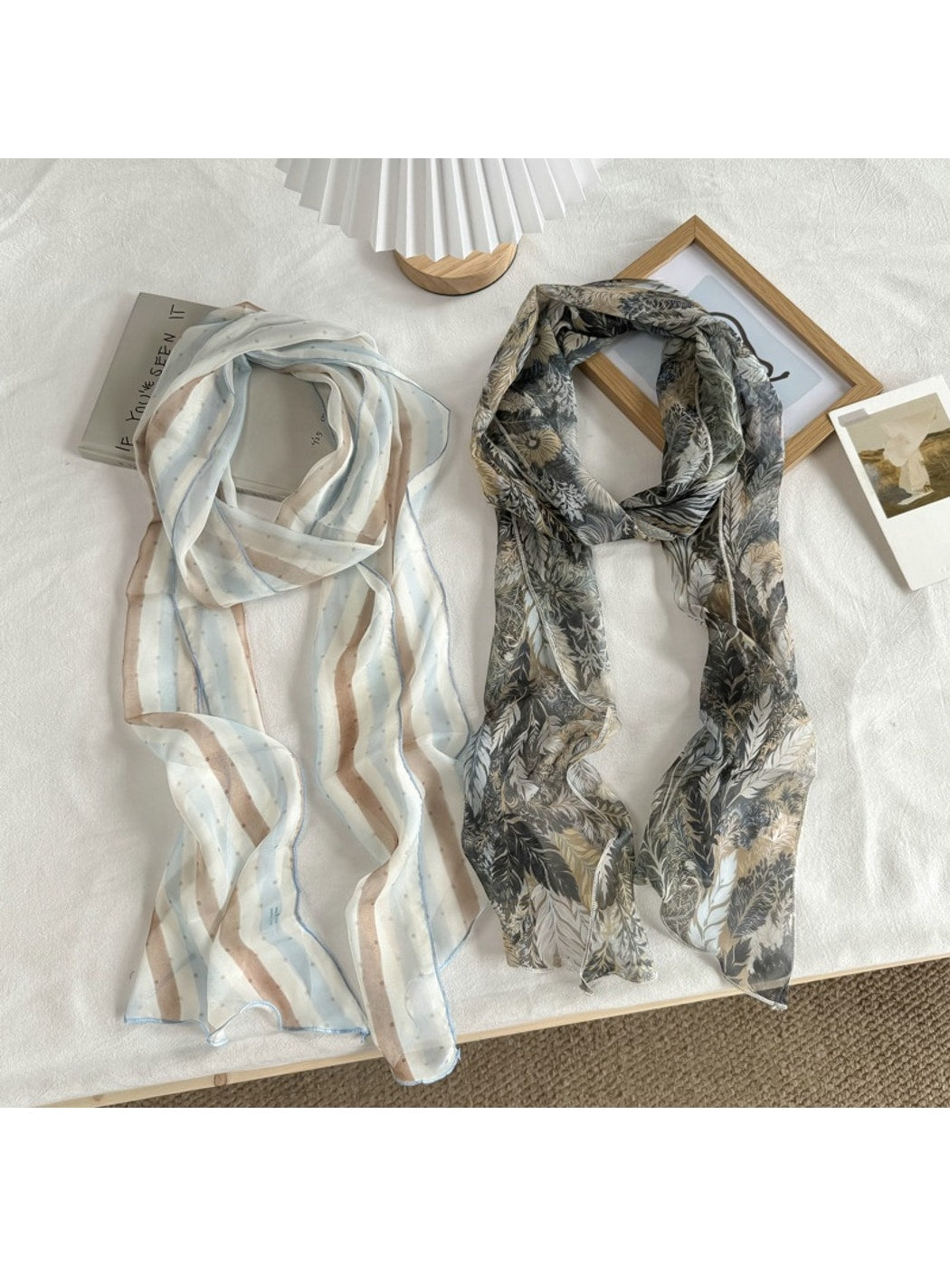 Scarvii - Minimalist Style Pattern Fashion Neck Scarf