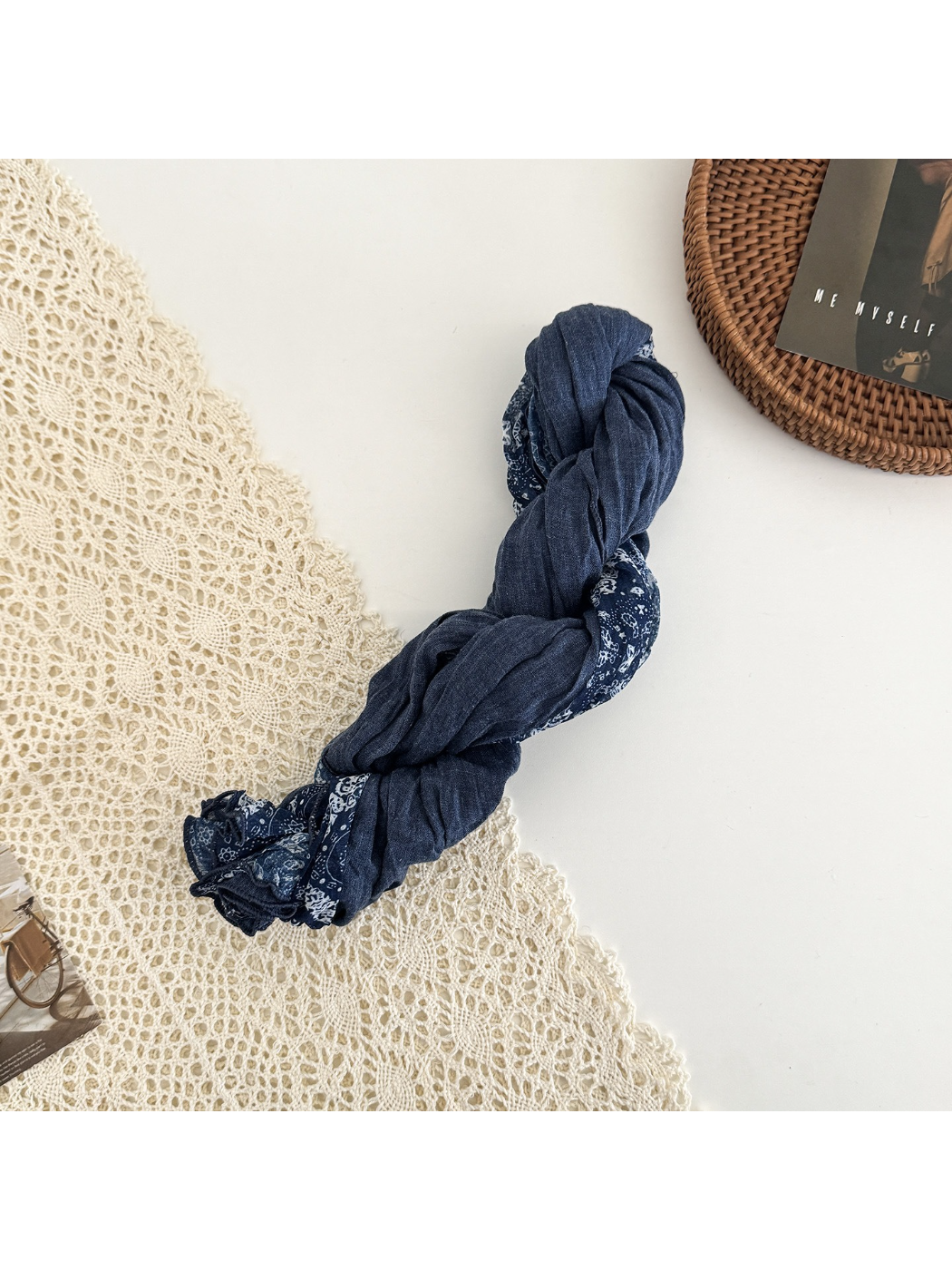 Scarvii - Ornate Paisley Style Crinkle Scarf