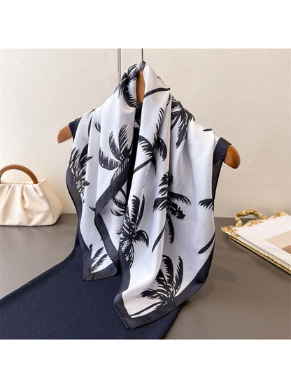 Scarvii Coastal Palm Pattern Square Scarf