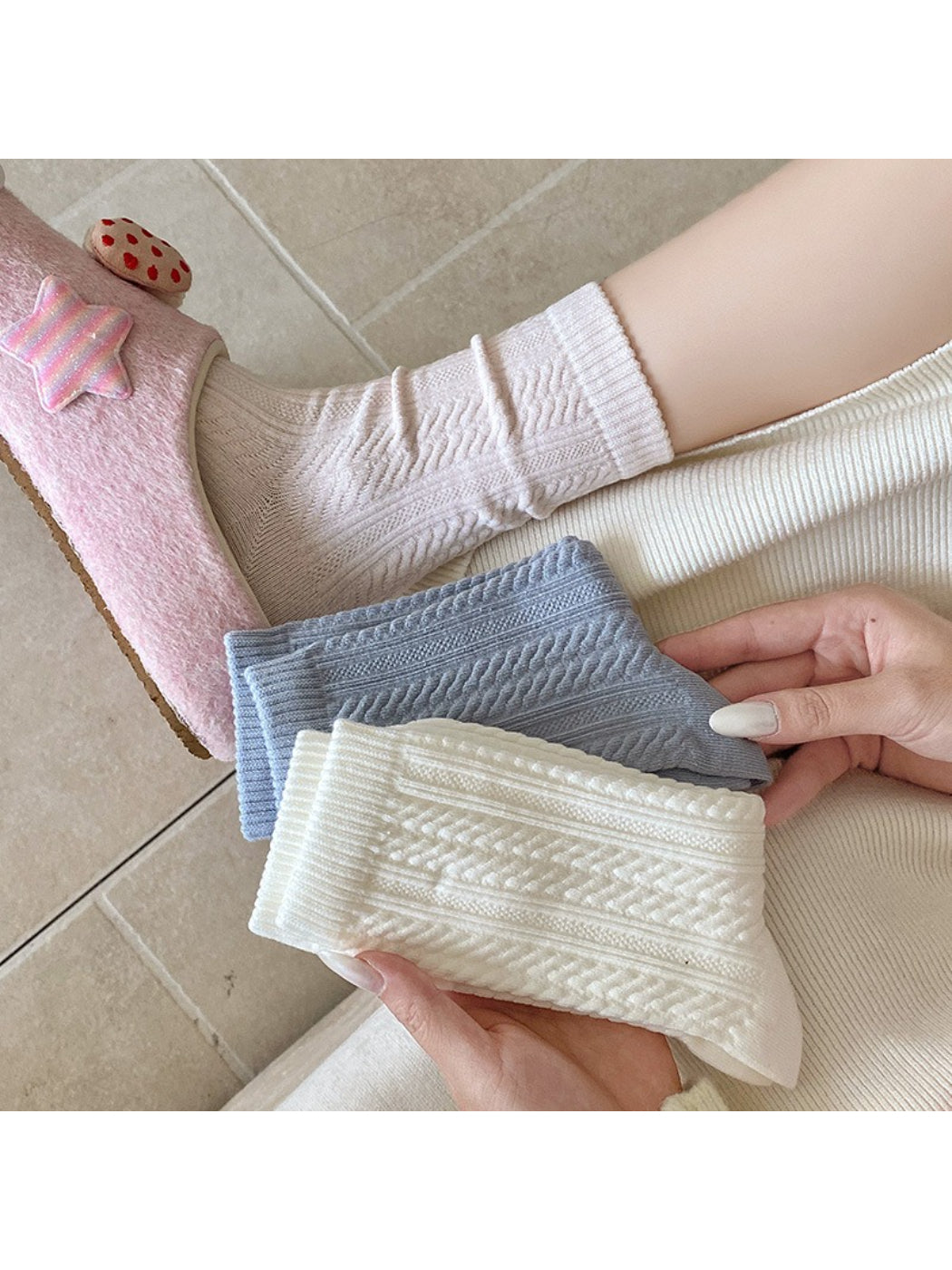 Rufia Textured Knit Crew Socks product image 3