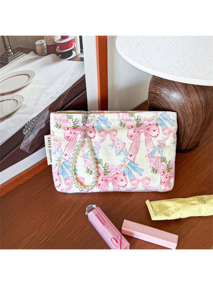 Cosbai Bow Floral Beauty Cosmetic Bag product image