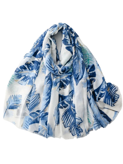 Scarvii - Tropical Leaf Foil Wrap Scarf