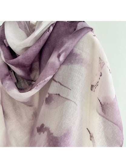 Scarvii - Abstract Style Floral Print Summer Wrap Scarf