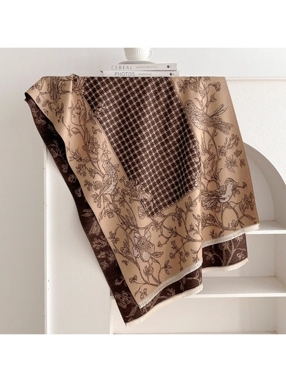 Scarvii - Bird Houndstooth Woven Texture Scarf