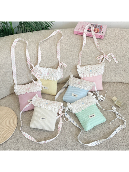 Cosbai - Lace Ruffle Crossbody Pouch
