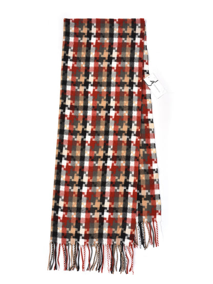 Scarvii – Pixel Plaid Fringe Scarf