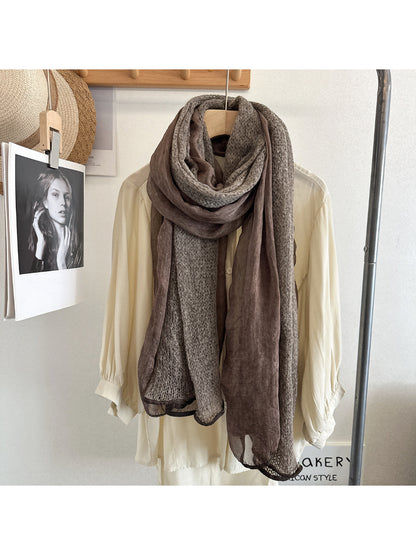 Scarvii - Open Knit Panel Lightweight Scarf