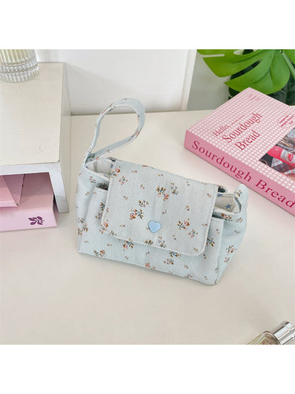 Cosbai Ditsy Floral Mini Handle Bag styled with casual outfit outdoors