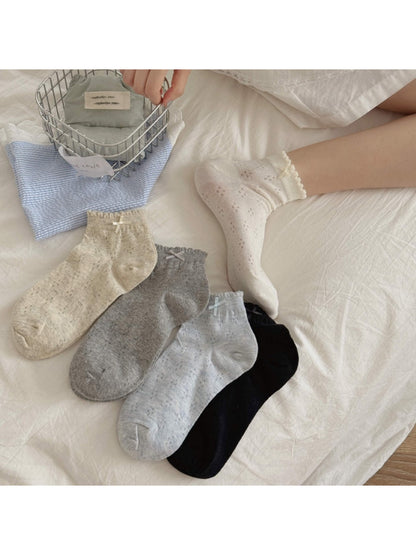 Rufia - Speckled Ruffle Ankle Socks