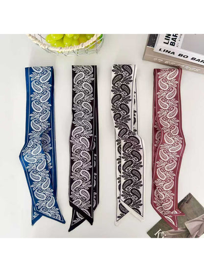 Scarvii Decorative Flow Paisley Skinny Scarf