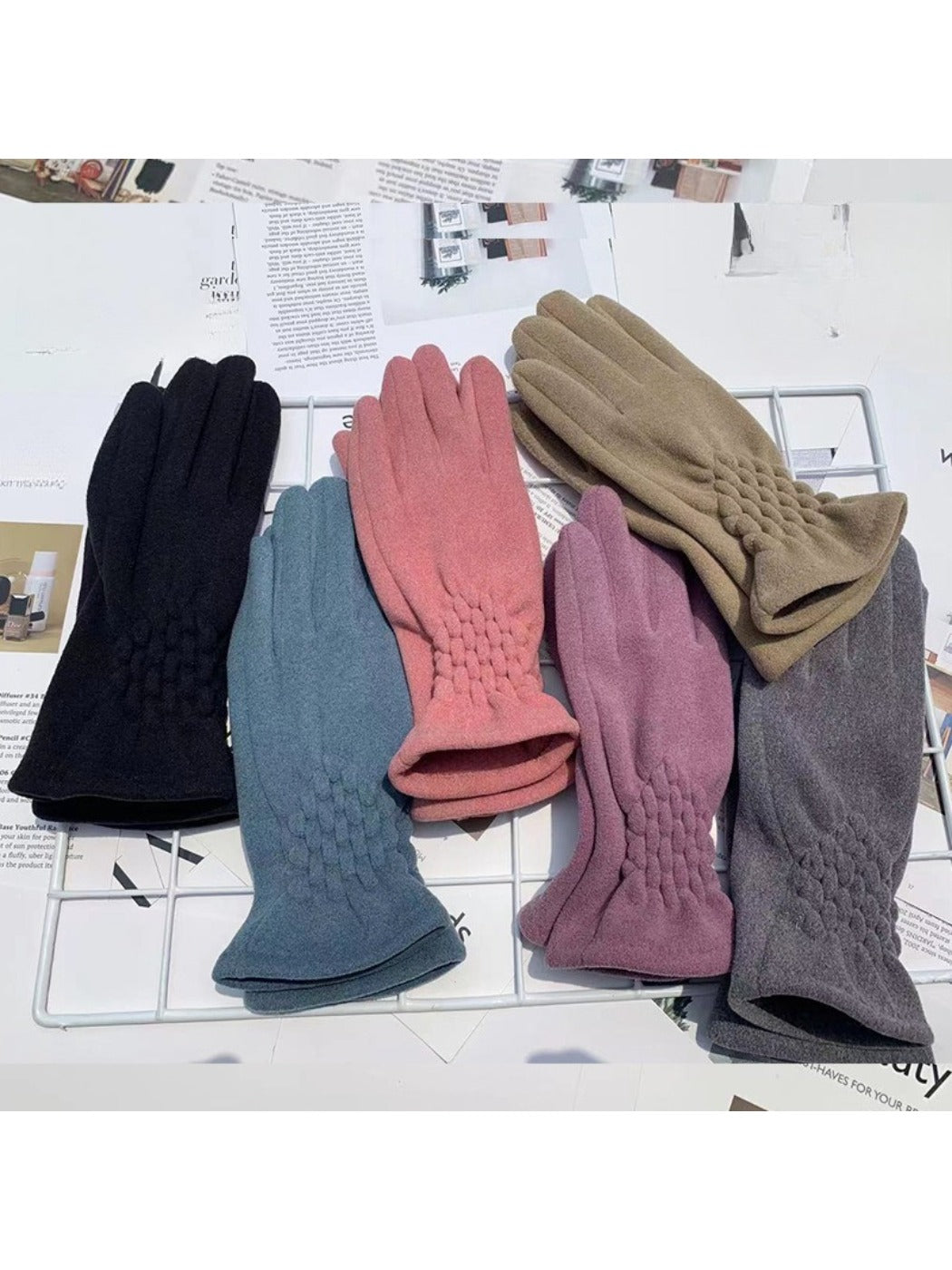 Gloving - Solid-Color Women's Warm Gloves