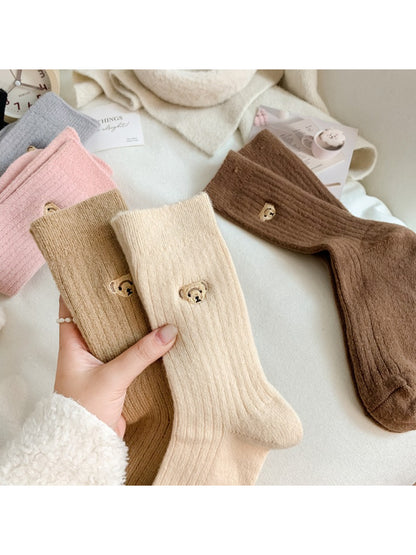 Rufia - Soft Neutral Bear Crew Socks