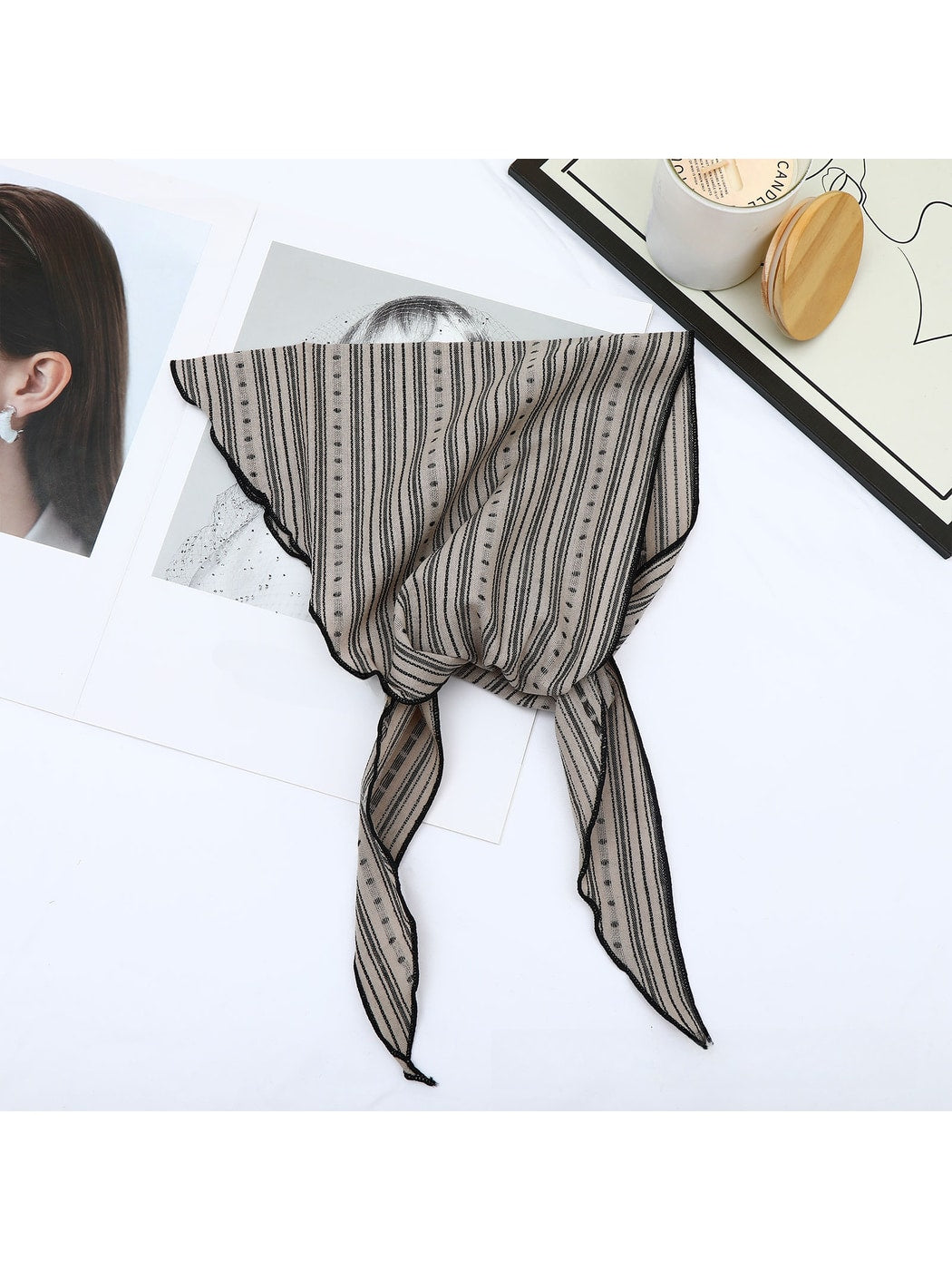 Scarvii - Minimal Striped Pattern Decorative Triangle Bandana