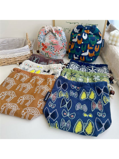 Cosbai - Woven Drawstring Pouch