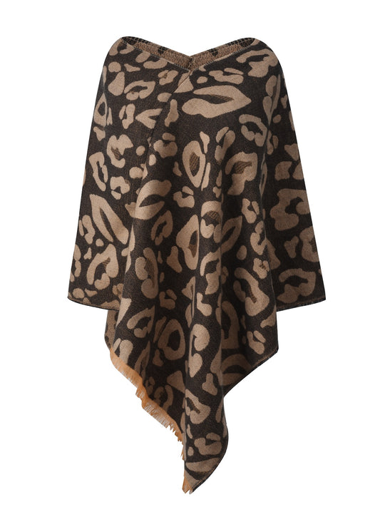 Scarvii – Leopard Pattern Fringe Shawl Scarf