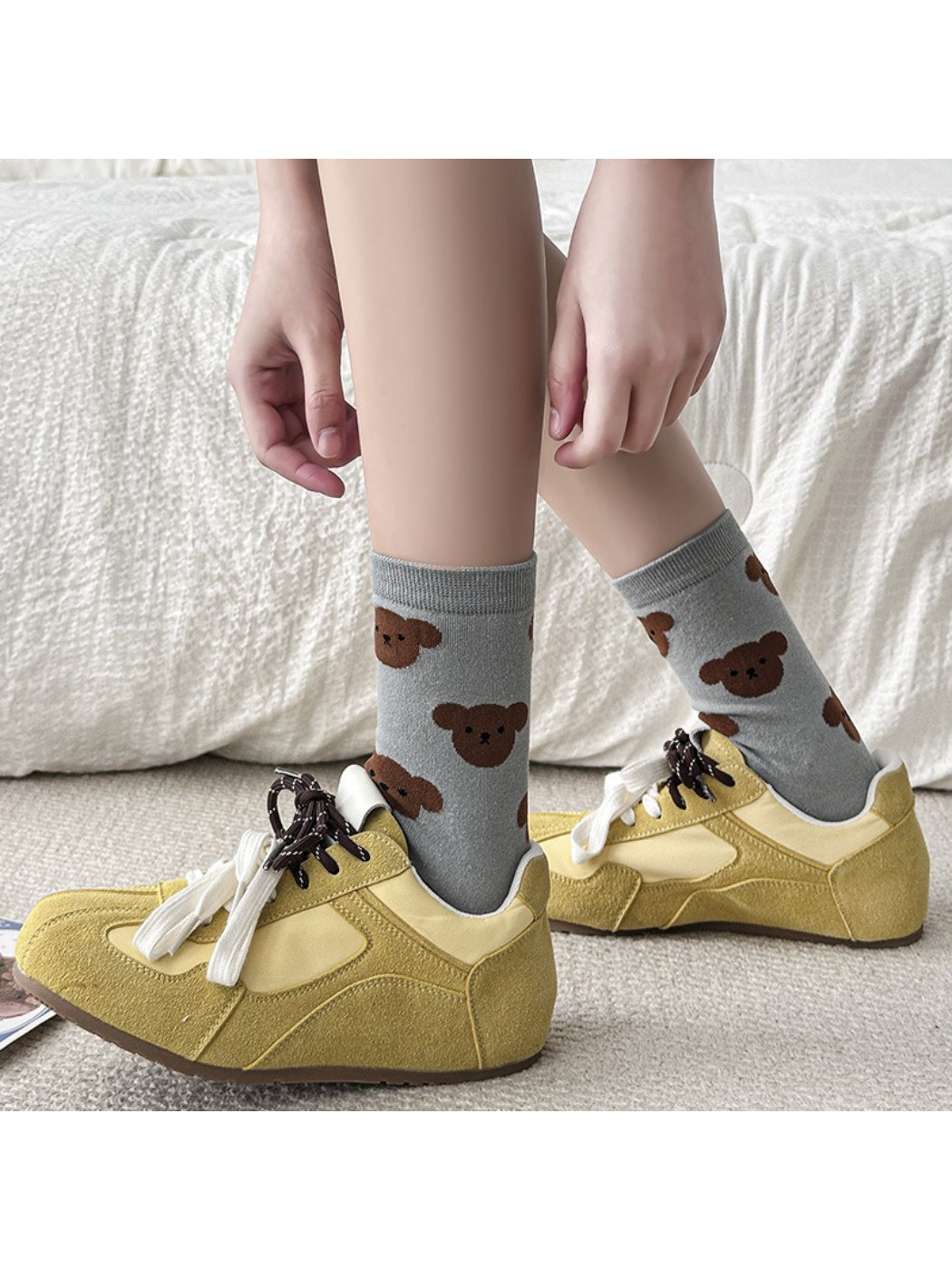Rufia - Allover Bear Pattern Crew Socks product image 4