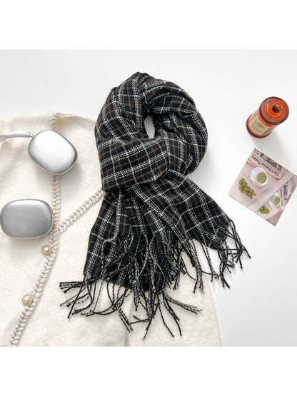 Scarvii - Soft Micro Plaid Winter Scarf