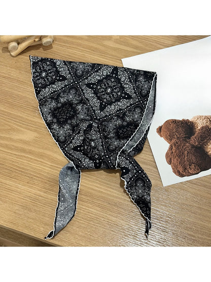Scarvii - Simple Retro Printed Triangle Bandana