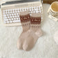 Rufia - Puppy Dog Pattern Cute Mid-Calf Socks